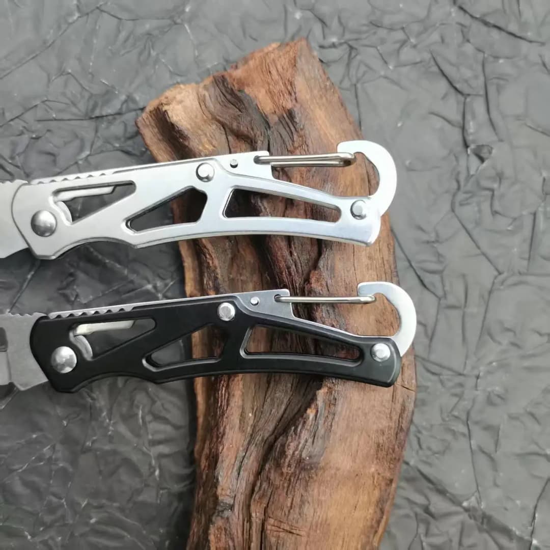 Stainless Steel Sharp Folding Blade Knife Wooden Handle Outdoor Camping Portable Pocket Fruit Cutter Keychain Knife For Survival - 6