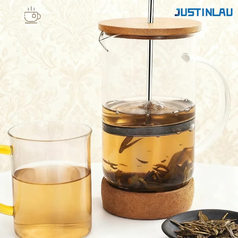 صانع قهوة فرنسي بسعة 350-1000 مل، من الفولاذ المقاوم للصدأ وزجاج البوروسيليكات عالي الجودة، مقاوم للحرارة، إبريق قهوة منزلي - 4