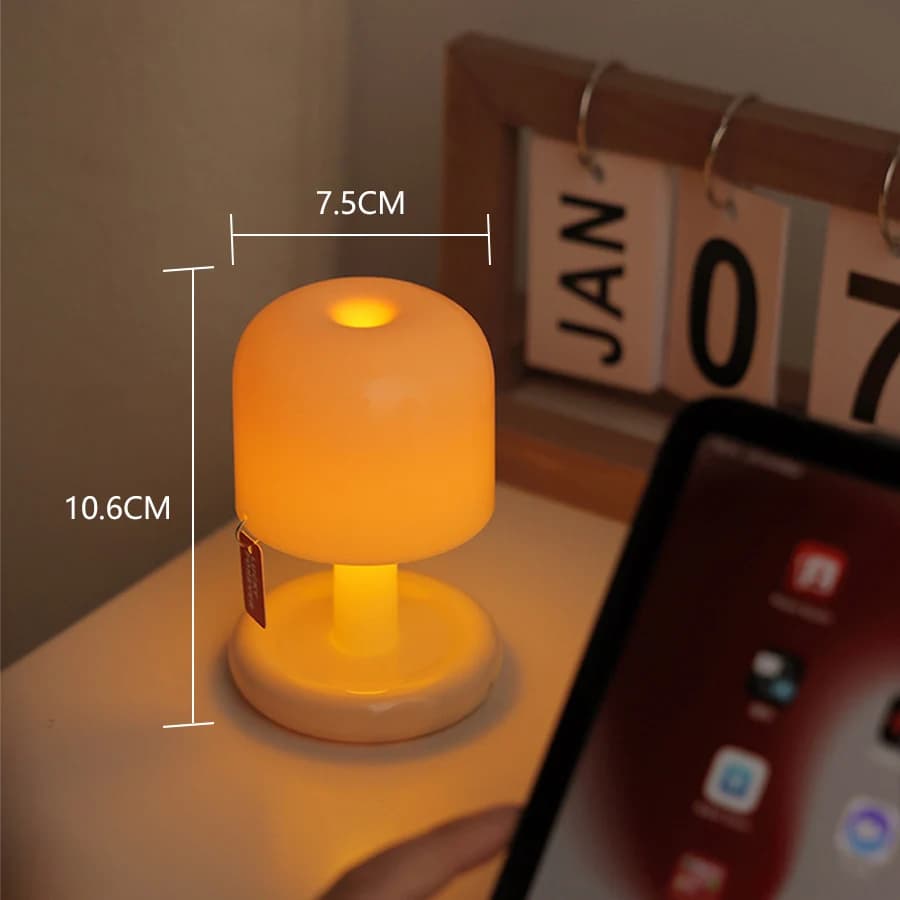Rechargeable Mushroom Night Light Led Sunset Table Lamp USB Minimalist Desk Bedroom Bar Room Decoration Atmosphere Mood Light - 6