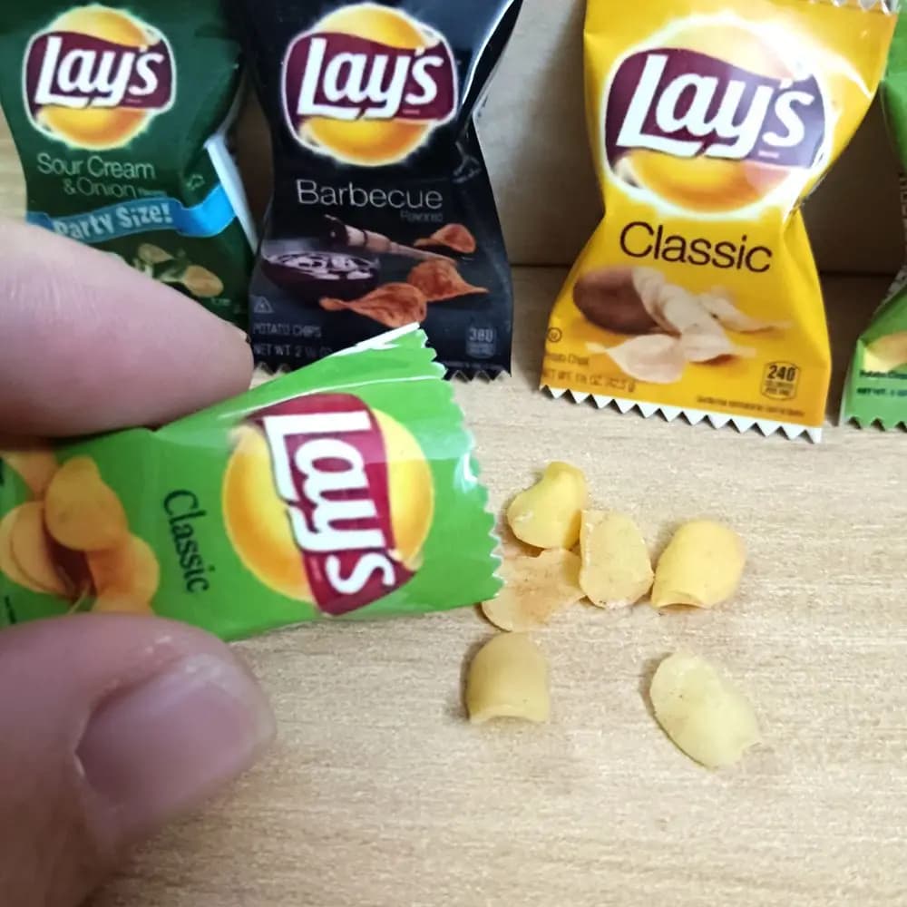 NEW 2Bag with Chips 1/6 Scale Dollhouse Miniature Fried Chips Mini Pretend Food for Blyth BJD Doll House Toys - 4