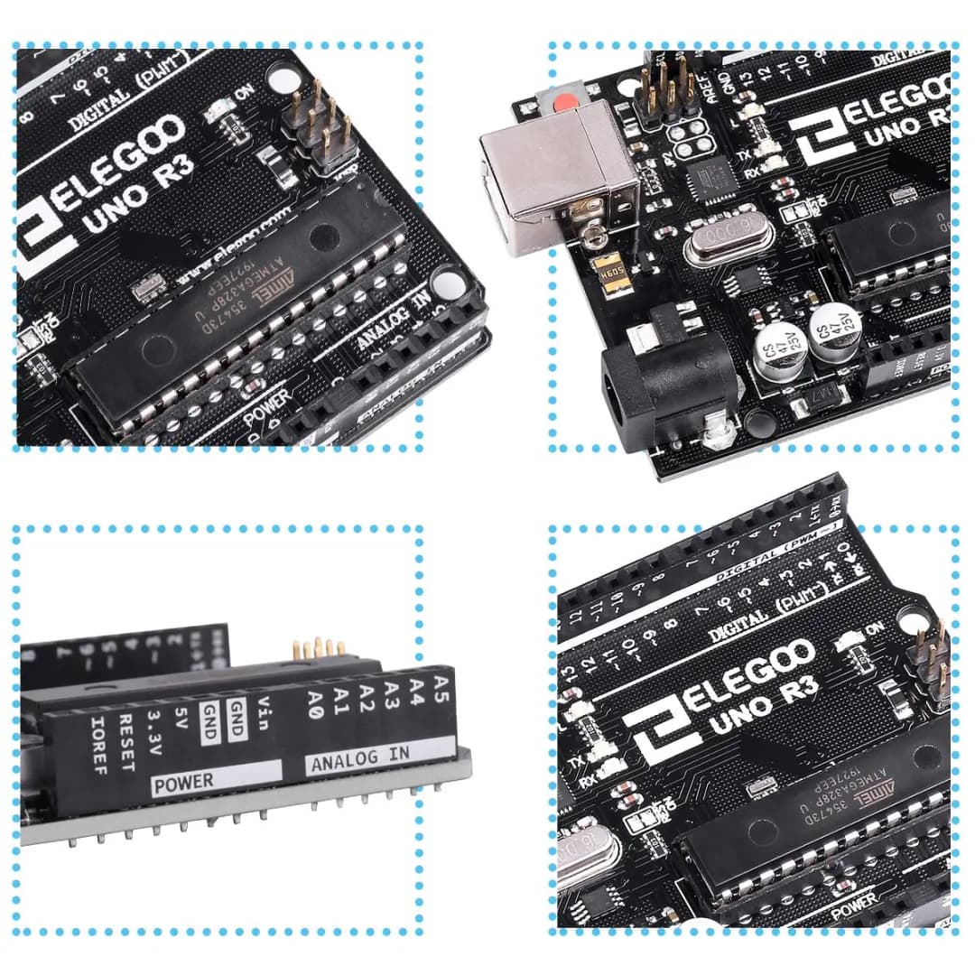 ELEGOO UNO R3 لوحة ATmega328P مع كابل USB (متوافق مع Arduino) لـ Arduino - 6