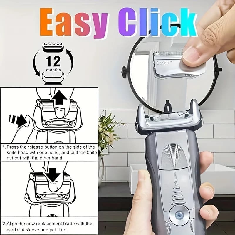 استبدال حلاقة اللحية الكهربائية لشفرة براون سلسلة 7 70S 790cc 720 720s 740 رأس الفويل رأس الشفرة غطاء الشبكة - 6