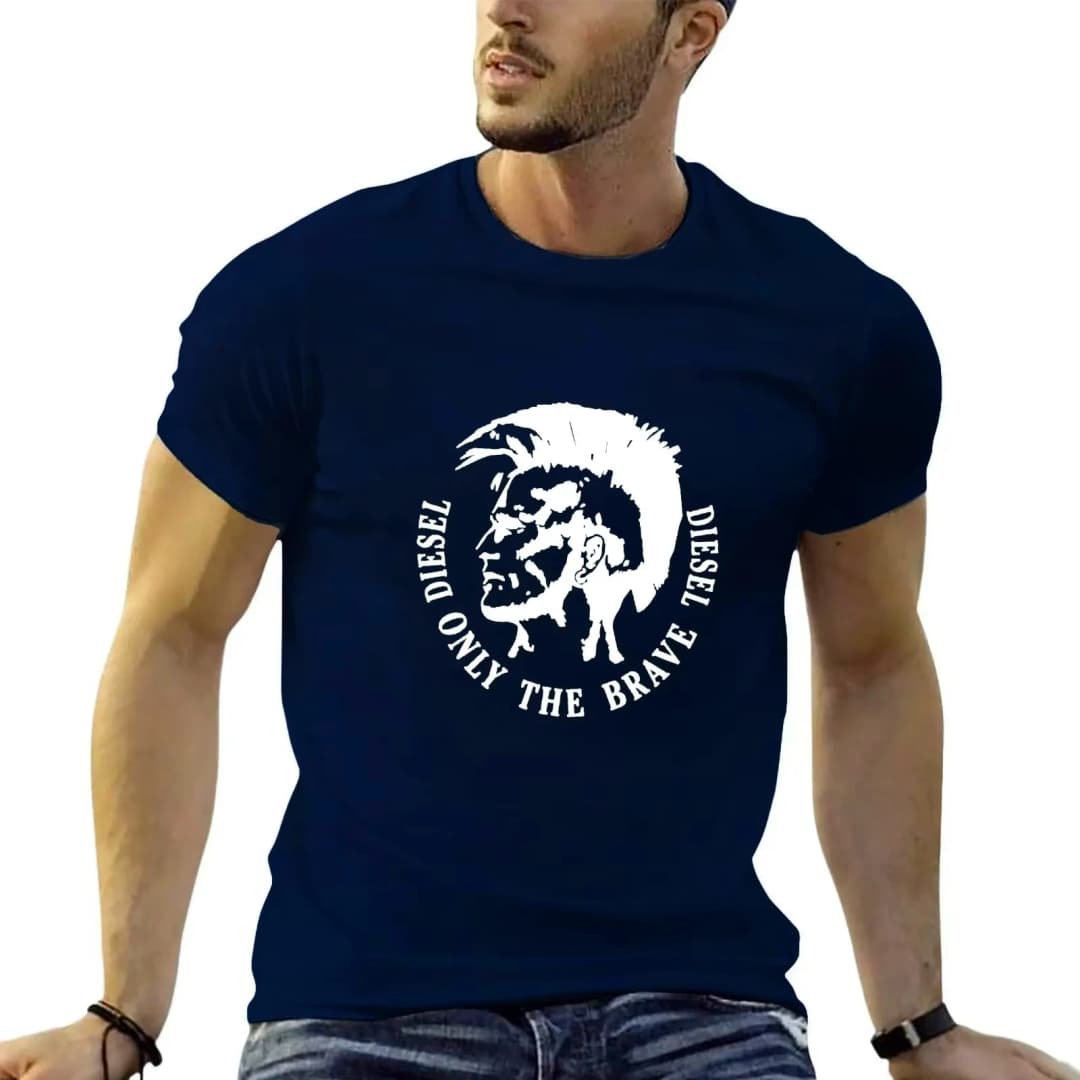 قميص قطني رجالي جديد 2025 مريح بياقة دائرية مطبوع مقاس كبير ملابس للجنسين هاراجوكو ريترو ملابس شارع كاجوال - 3