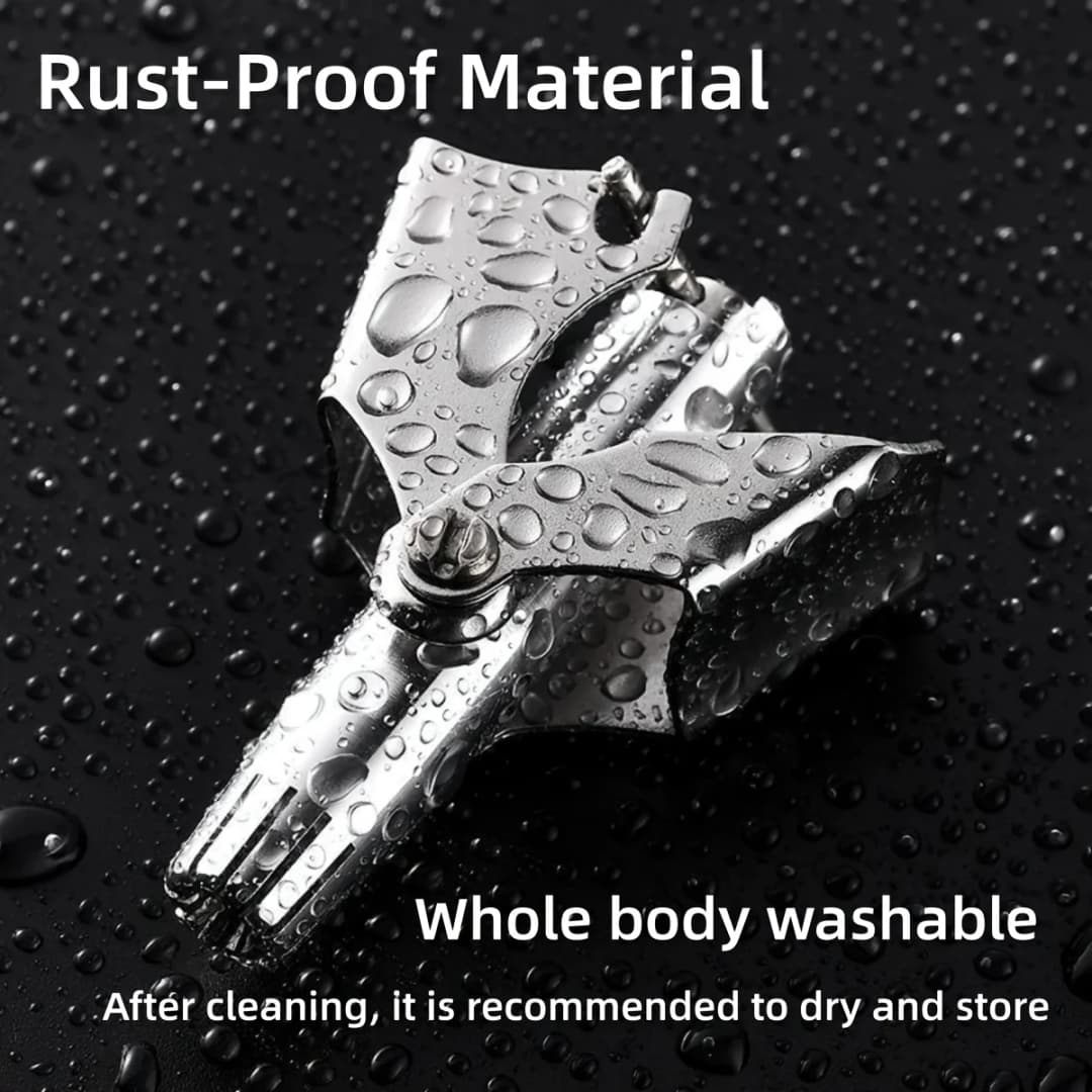 ماكينة تشذيب شعر الأنف اليدوية المحمولة القابلة للغسل من LISI للرجال والنساء، ماكينة تشذيب شعر الأذن المقاومة للماء من الفولاذ المقاوم للصدأ مع فرشاة تنظيف - 5