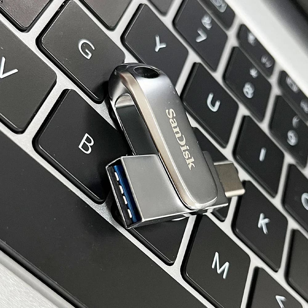 SanDisk Ultra Dual Drive Luxe USB Type-C Flash Drive بسعة 32 جيجابايت و64 جيجابايت و128 جيجابايت و256 جيجابايت و512 جيجابايت و1 تيرابايت، فلاش درايف معدني OTG USB3.1 للكمبيوتر/Mac/iPad Pro - 6