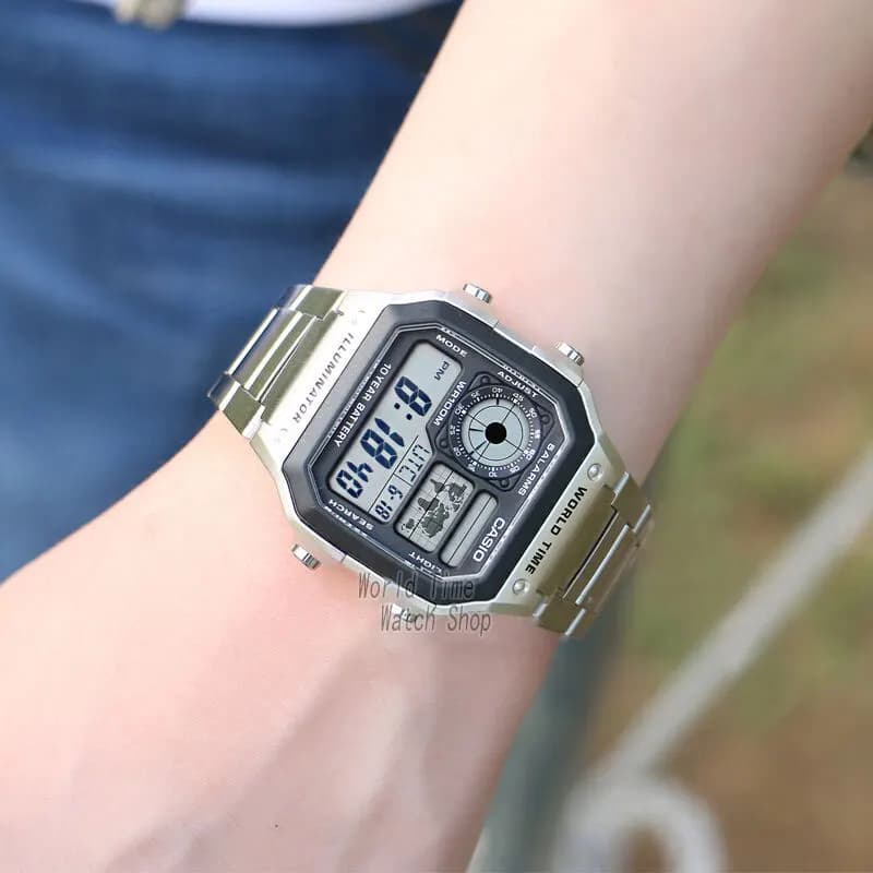 ساعة Casio رجالية فاخرة رقمية وعسكرية مقاومة للماء - 2
