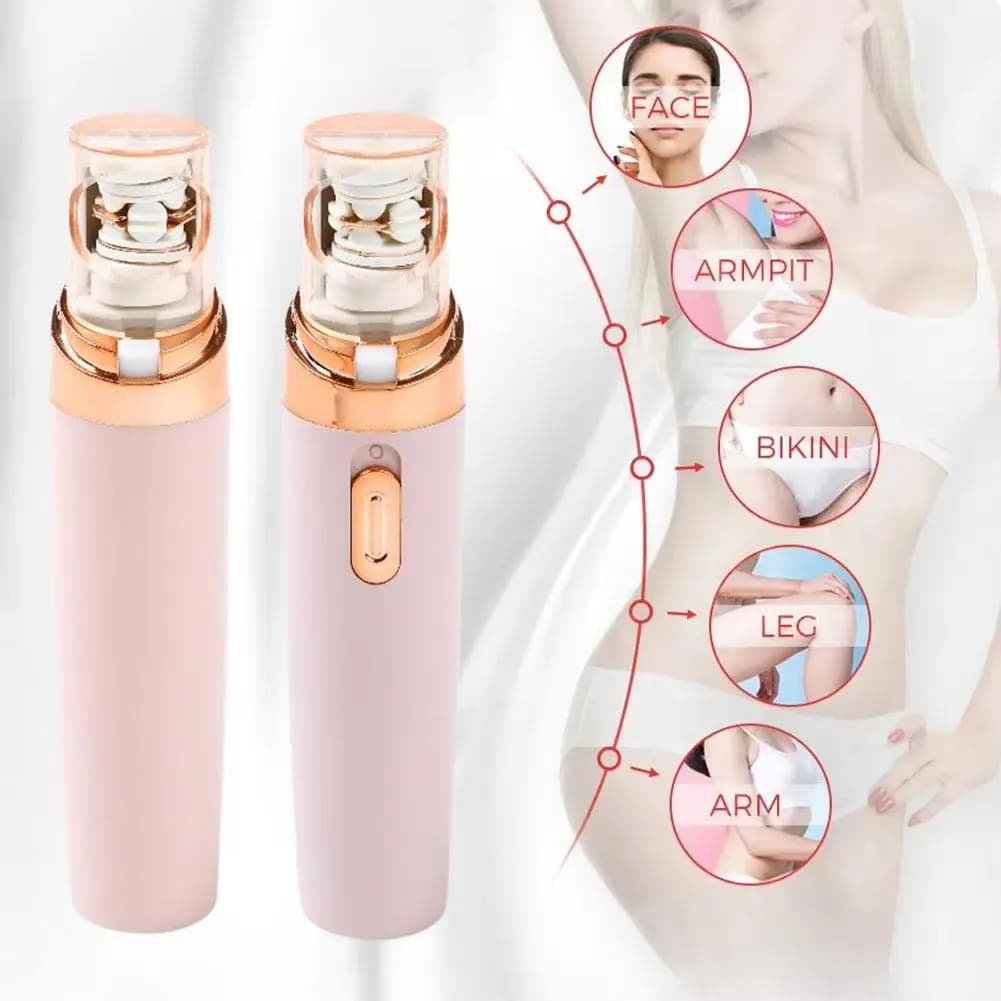1pc Electric Eyebrow Trimmer Mini Eye Brow Epilator Razor Portable Removal Shaver Lipstick Hair Shape Tool Facial Painless D1G7 - 2