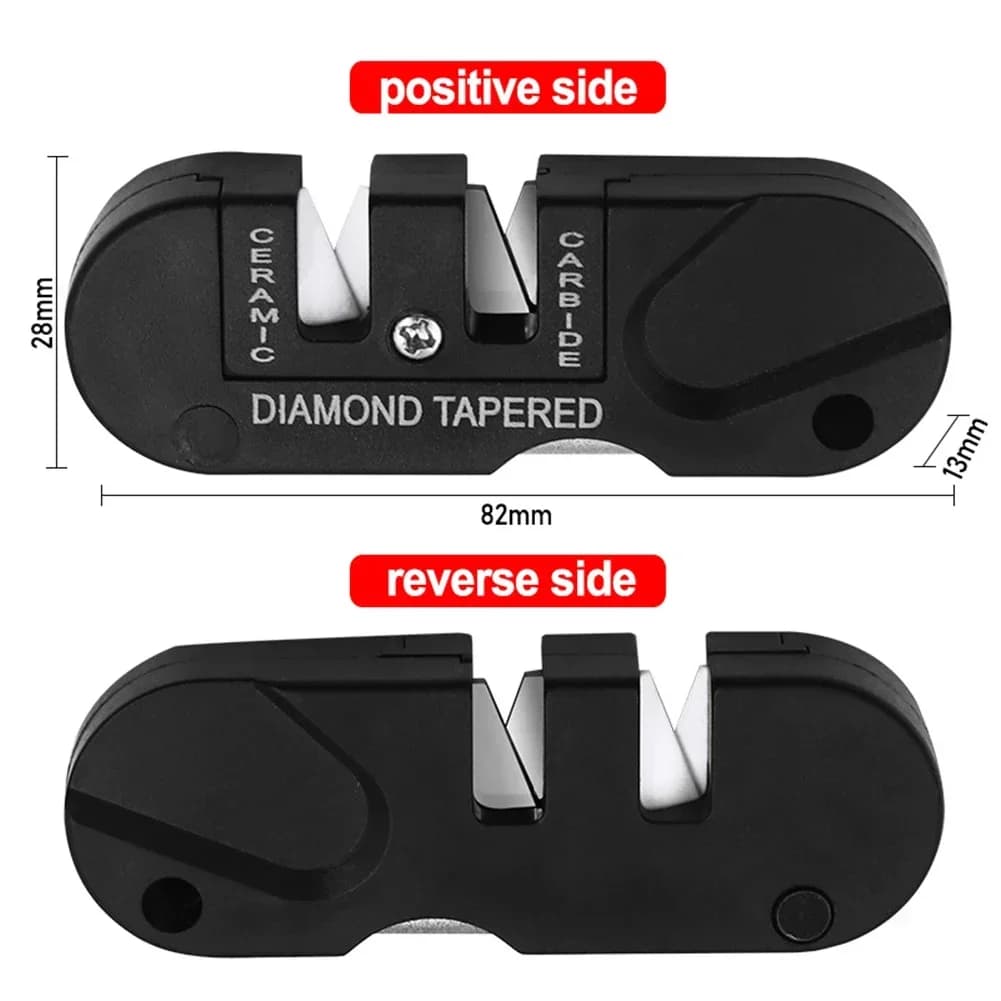 أداة شحذ سكاكين محمولة من كربيد التنغستن والسيراميك، مجموعة احترافية، حجر شحذ، أداة مطبخ - 6