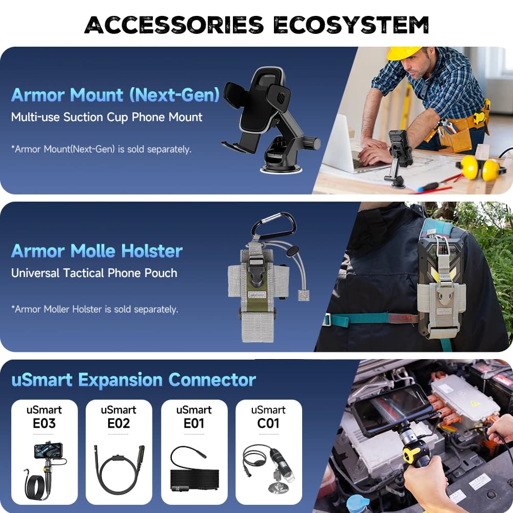 【جديد】 هاتف Ulefone AI Armor 34 Pro 5G ببطارية 25500 مللي أمبير وبروجيكتور مدمج وسعة تخزين 512 جيجابايت وشاشة 120 هرتز و6.95 بوصة وNFC - 5