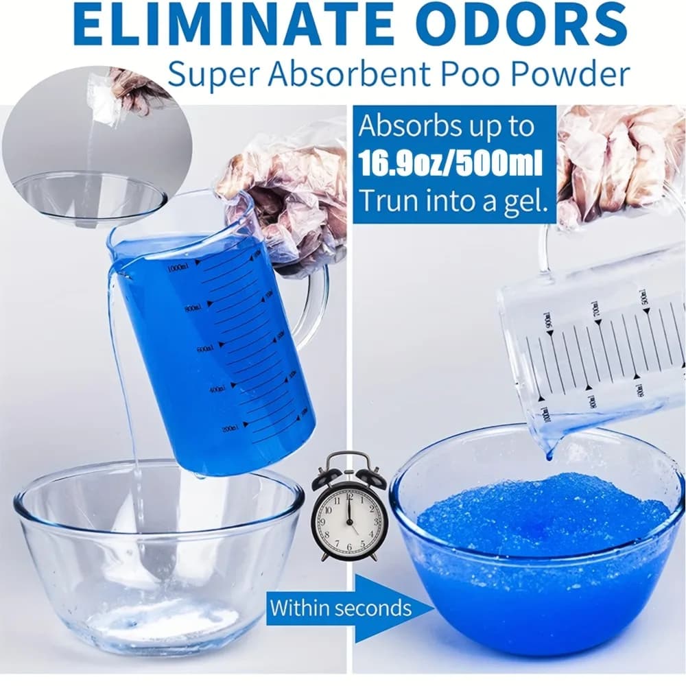 10/20pcs Outdoor Camping Toilet Urine Solidification Deodorizer Car Folding Toilet Water Absorption Coagulation Urine Deodorizer - 2