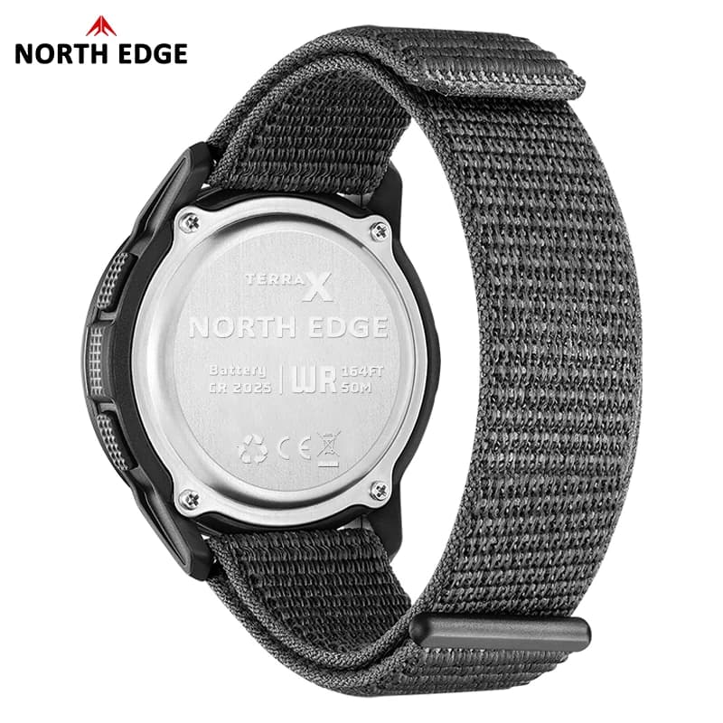 NORTH EDGE 2025 TERRAX Men's Sports Digital Military Watches Outdoor Fun Swimming Waterproof 50m Stopwatch Countdown Light Watch - 3