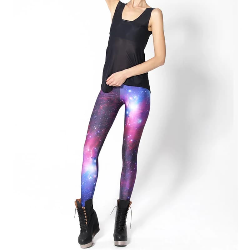 Autumn Fashion Women Galaxy Leggings Space Print Gym Pants Sport Black Milk Leggings  GL-01 - 3