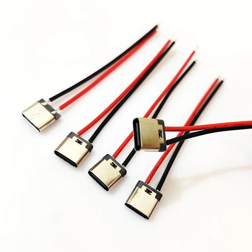 منفذ توصيل إناثي من النوع C بمسمار ثقب وشحن سريع وواجهة شحن وموصل USB مع كابل، مقاوم للماء، 1-10 قطع - 6