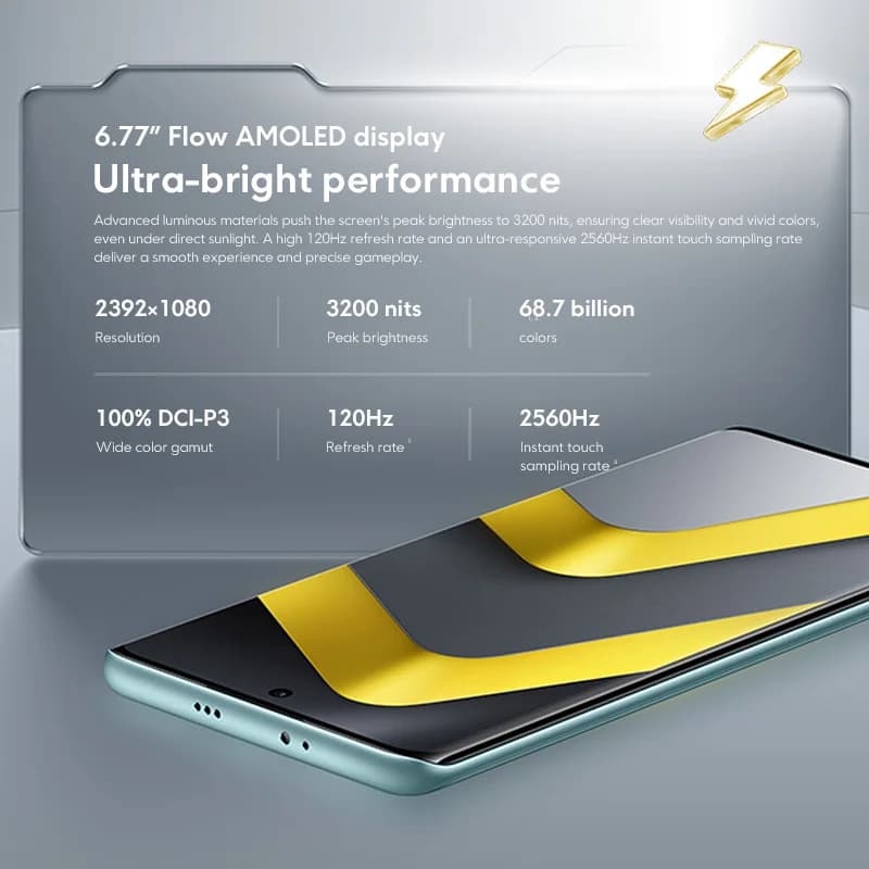 هاتف POCO M8 5G نسخة عالمية 256 جيجا بايت 512 جيجا بايت سناب دراجون® 6 الجيل 3 NFC 6.77 بوصة شاشة 120 هرتز كاميرا 50 ميجابكسل بطارية 5520 مللي أمبير شحن 45 واط - 5