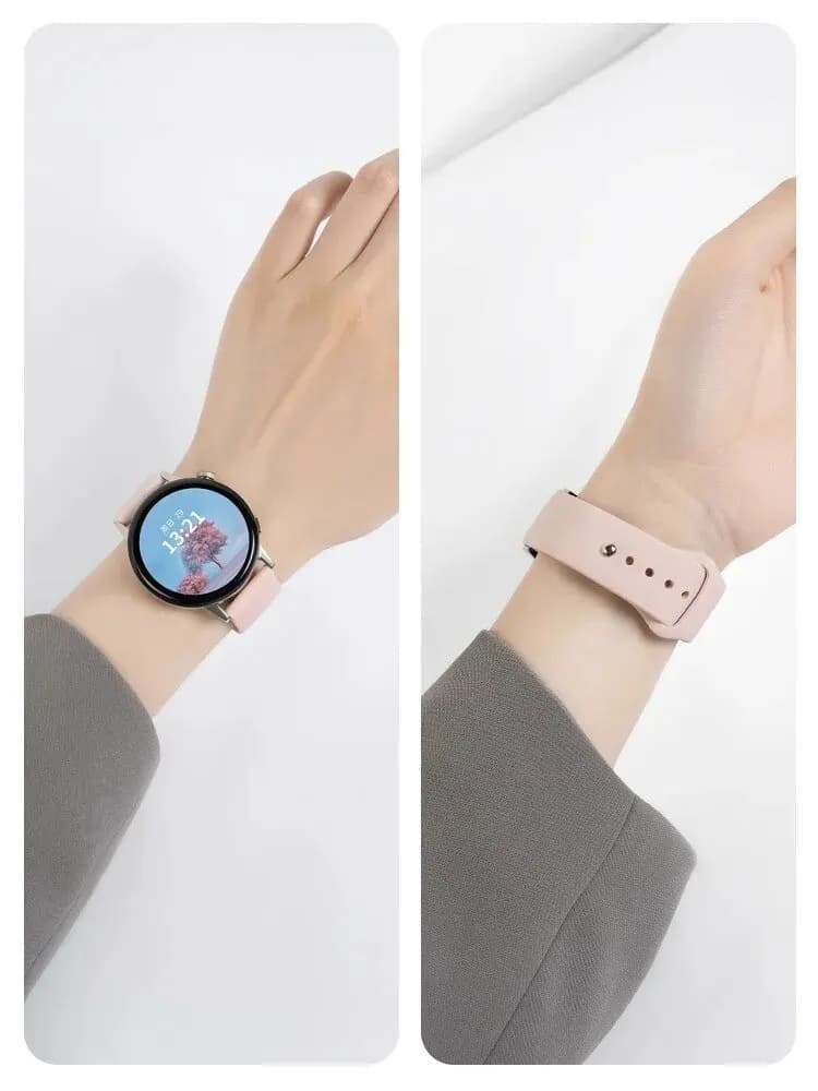 حزام ساعة 20mm/22mm لـ Samsung Galaxy Watch 6/4/5 Pro/Classic/Active 2/Gear S3، سوار سيليكون لـ Huawei gt2 - 3