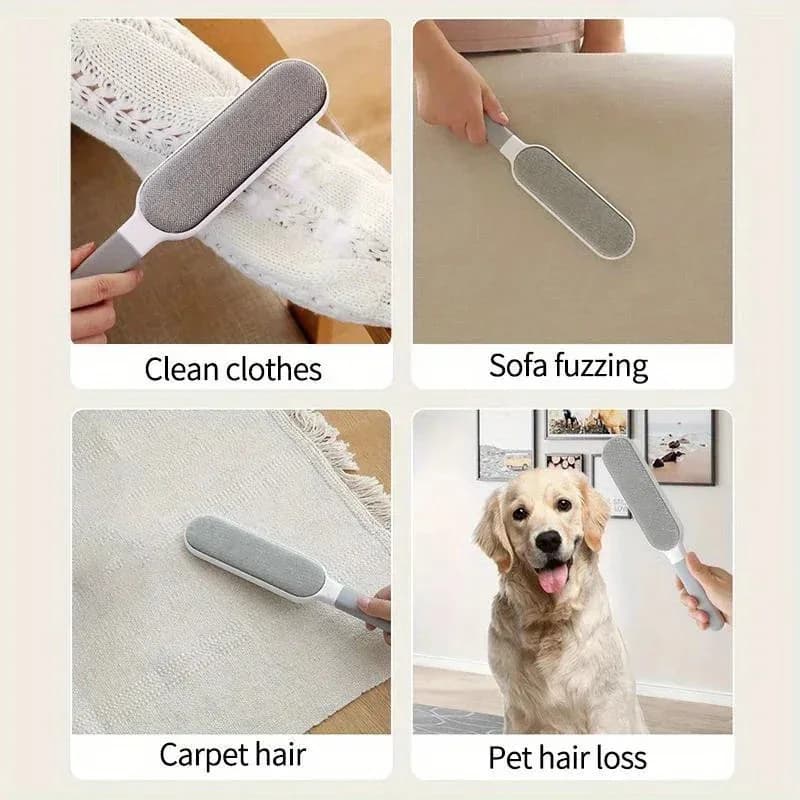 Double-Sided Pet Hair Remover, Manual Electrostatic Sticky Lint Brush, for Cat, Clothing, Sofa, Furniture,  Carpet Cleaning - 3