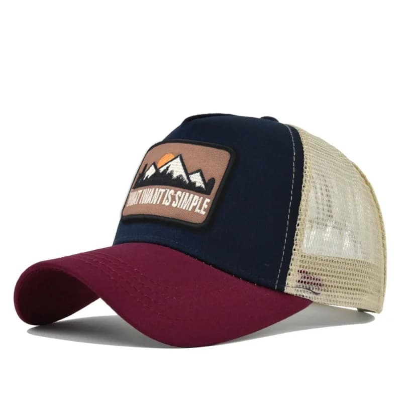 Letter Mesh Breathable Hat Women Men Embroidery Blocking Baseball Cap Sunshade Outdoor Sports Cycling Travel Sun Hat Dad Hat - 4