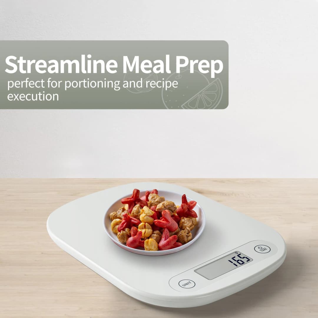 مقياس خبز رقمي متعدد الاستخدامات، مثالي لوزن الطعام والقهوة وإعداد الوجبات مع 4 وحدات قياس - 2