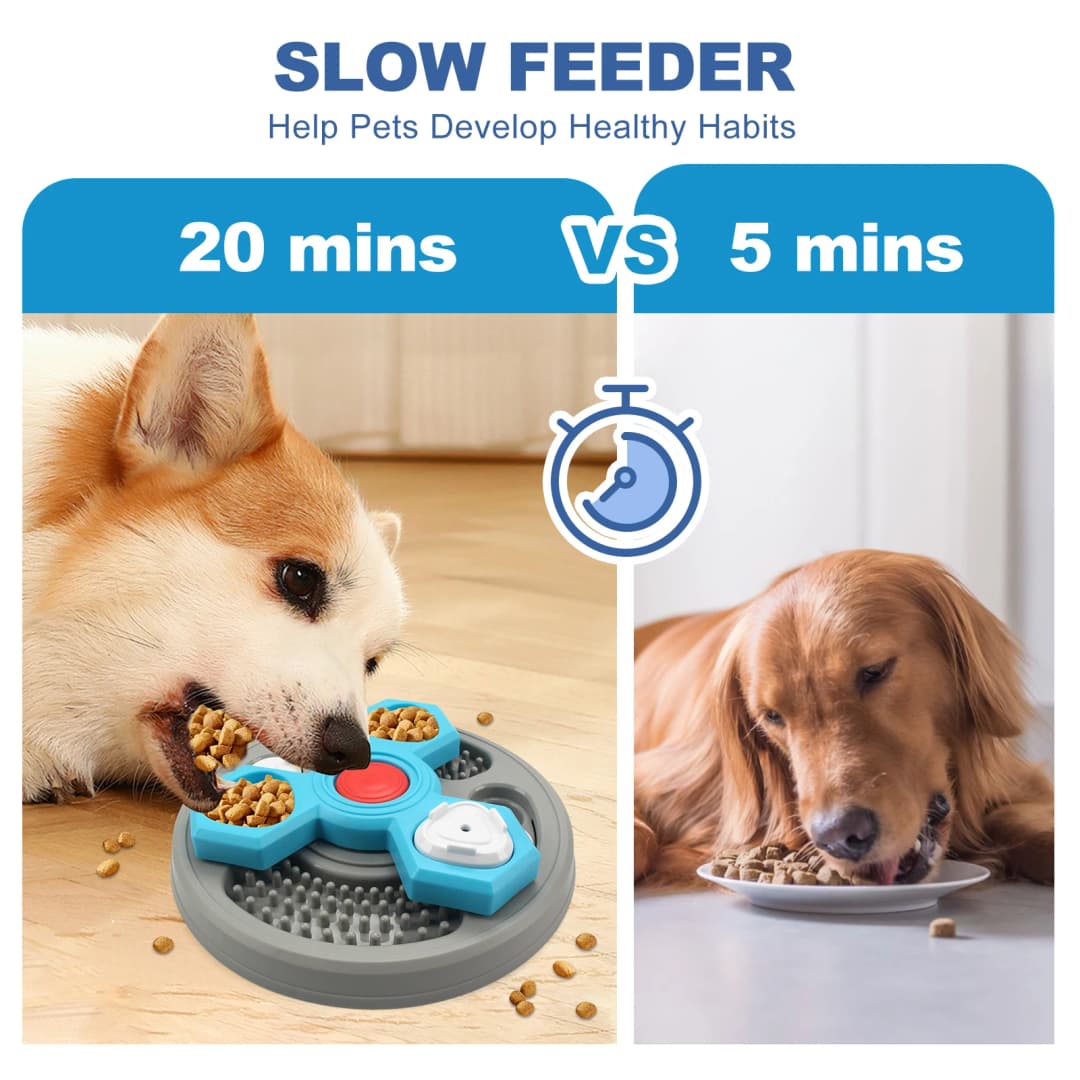 2-Layers Dog Puzzle Toys Slow Feeder Food Dispenser Interactive Increase Puppy IQ Anti-Choking Tableware Dog Licking Plates - 4