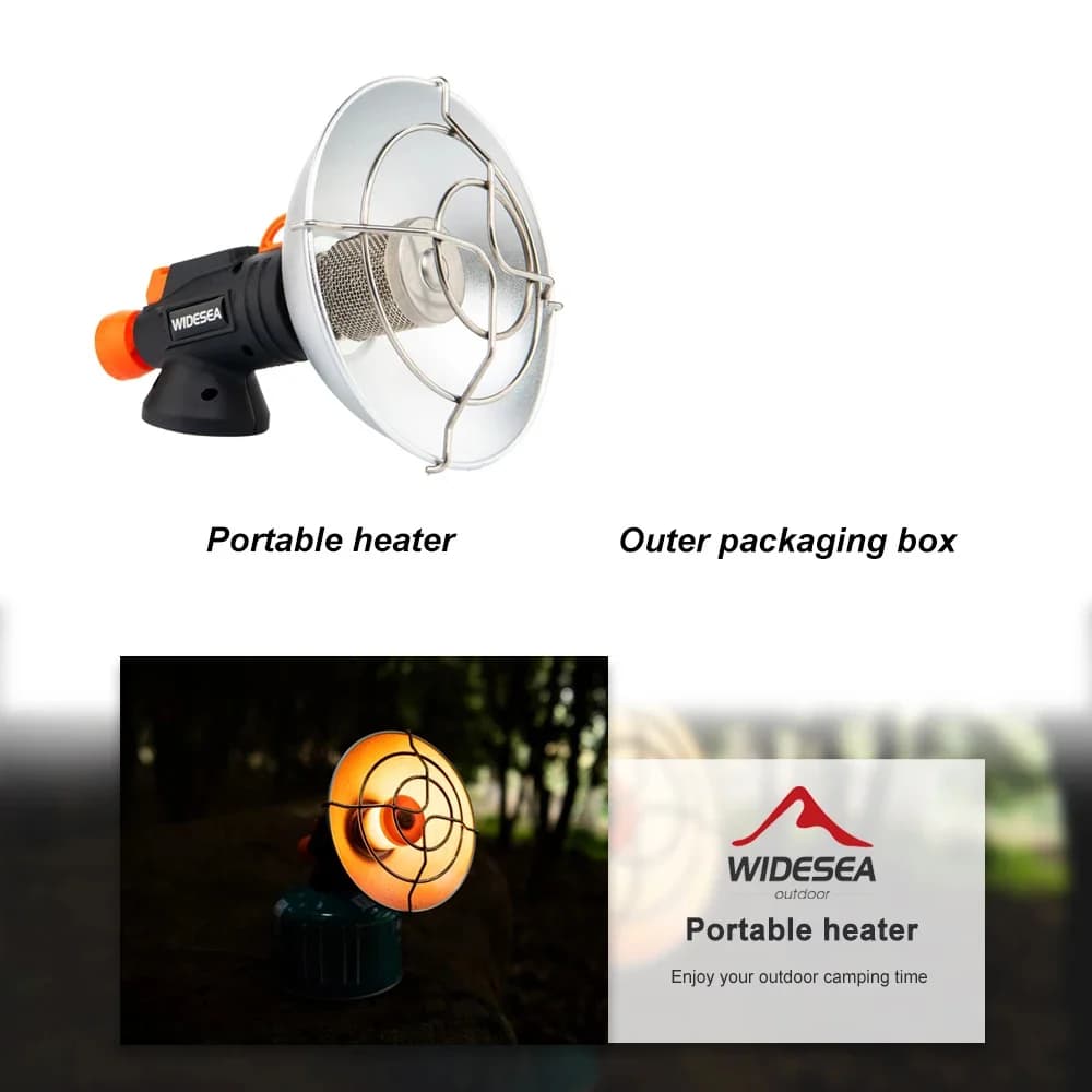 Widesea Camping Heater Portable Stainless Steel Fireplace for Winter Outdoor Stove Hiking Gas Burner Heating Survival Equipment - 3