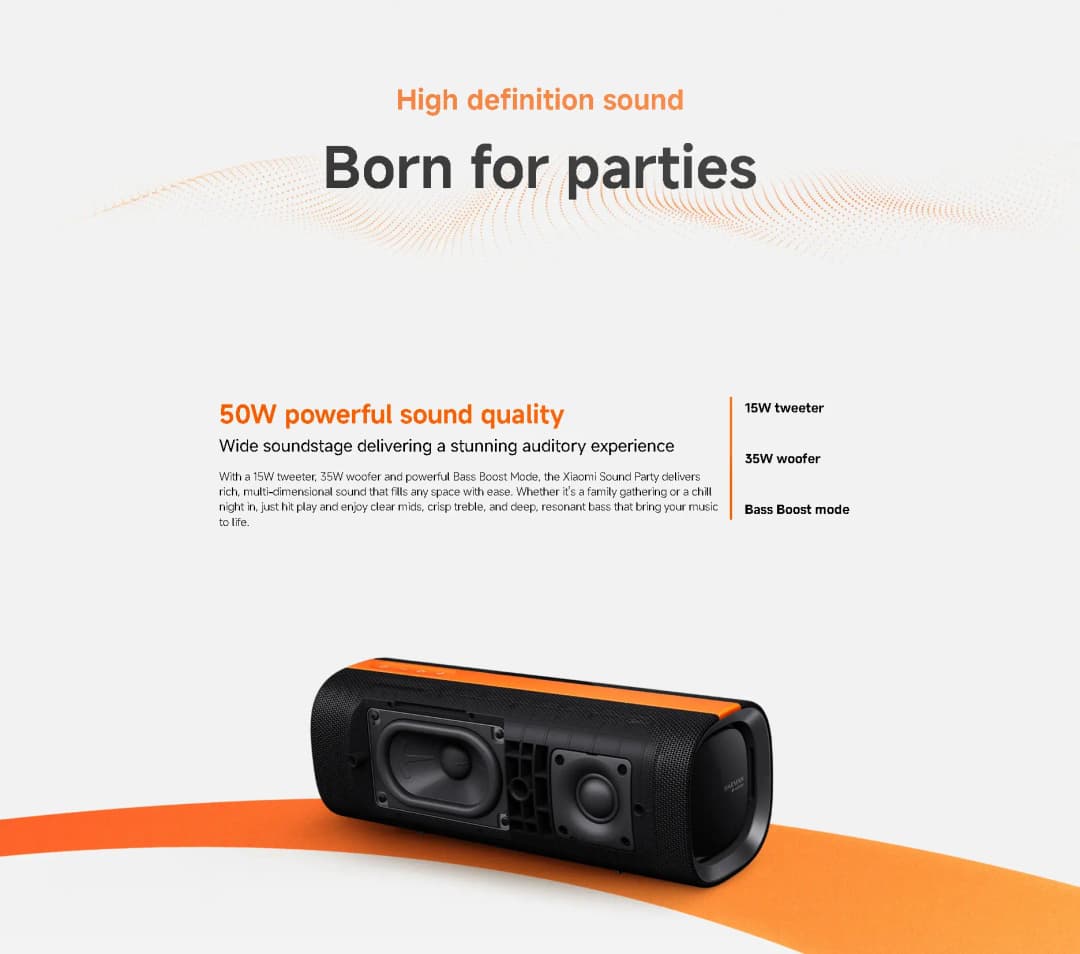 Xiaomi Sound Party Wireless Bluetooth Speaker - Portable Smart Home Audio System with Powerful Bass And Long Battery Life - 3