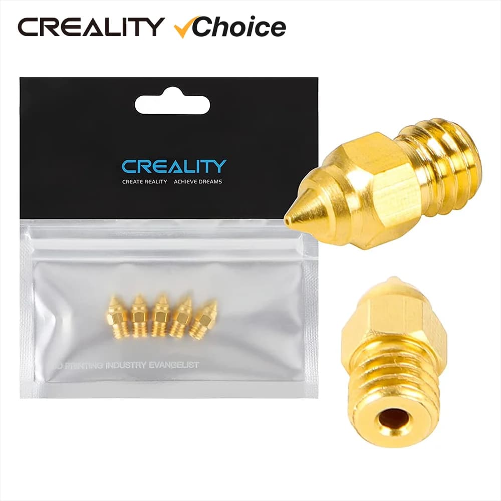 فوهات طاردة من النحاس Creality 5 قطع/مجموعة 0.2/0.4/0.6/0.8/1.0 ملم لـ CR-6 SE/Ender-3 Series/Ender 5 Series طابعة أصلية