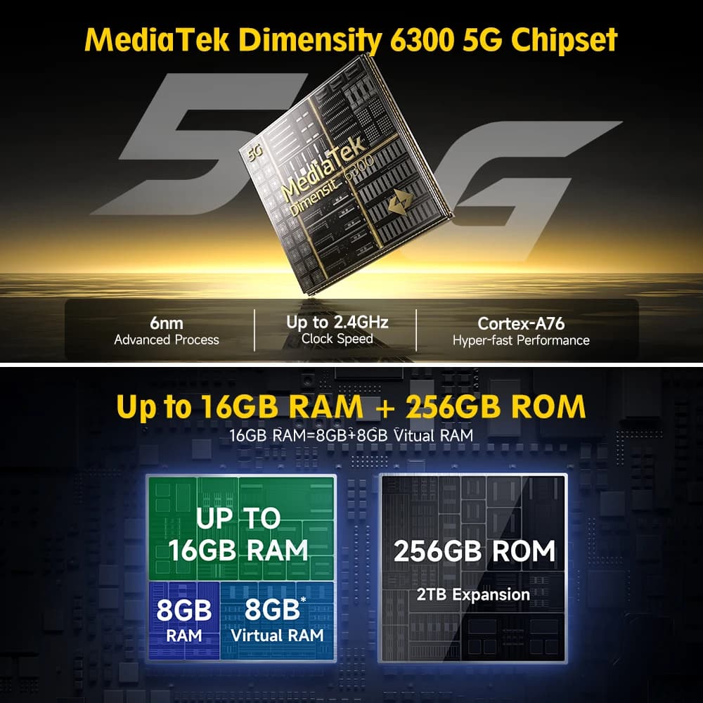 جهاز Ulefone Armor Pad 4 Ultra 5G لوحي متين تصوير حراري 11800 مللي أمبير في الساعة 10.36 بوصة 2K 16 جيجابايت + 256 جيجابايت Android 14 LED Light - 3