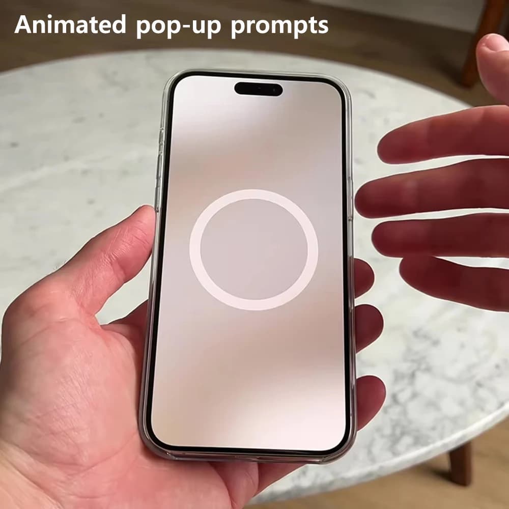 غطاء هاتف شفاف أصلي لهاتف آيفون 17 Air و16 و15 و14 و13 و12 Pro Max Mini متوافق مع شحن لاسلكي Magsafe بزر كاميرا تعمل باللمس - 3
