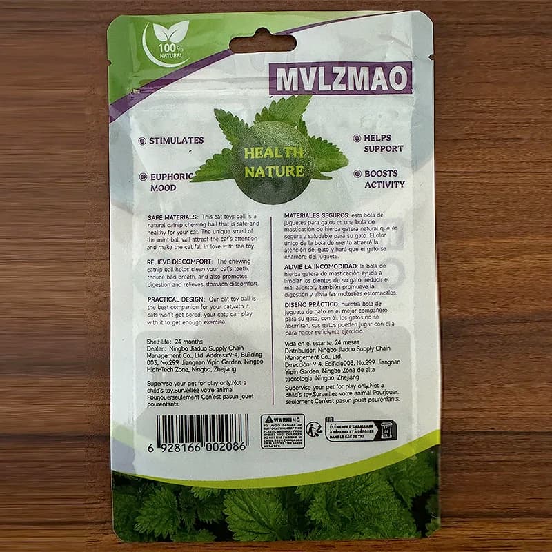 Mint Toys Edible Catnip Ball Safety Healthy Cat Catnip Cats Home Chasing Game Toy Products Clean Teeth The Stomach - 4