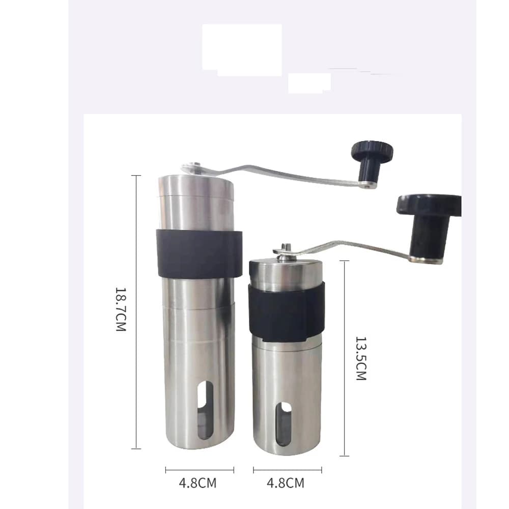 مطحنة قهوة يدوية محمولة، مطحنة حبوب قهوة صغيرة من الفولاذ المقاوم للصدأ، مطحنة يدوية سهلة، أداة إكسسوارات المطبخ - 6