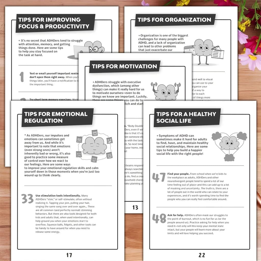 3 in 1 ADHD Workbook: Master Focus Time Management  Anxiety with 101 Tips Techniques Strategies Includes Brain Coloring Notebook - 3