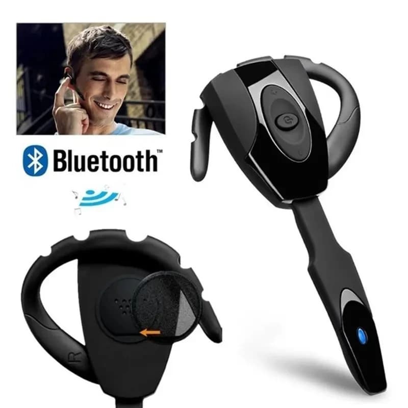 سماعة رأس بلوتوث مع ميكروفون سماعة أذن قابلة لإعادة الشحن عبر USB سماعات أذن انتظار طويل للسيارة قيادة بدون استخدام اليدين سماعات رأس لاسلكية - 3