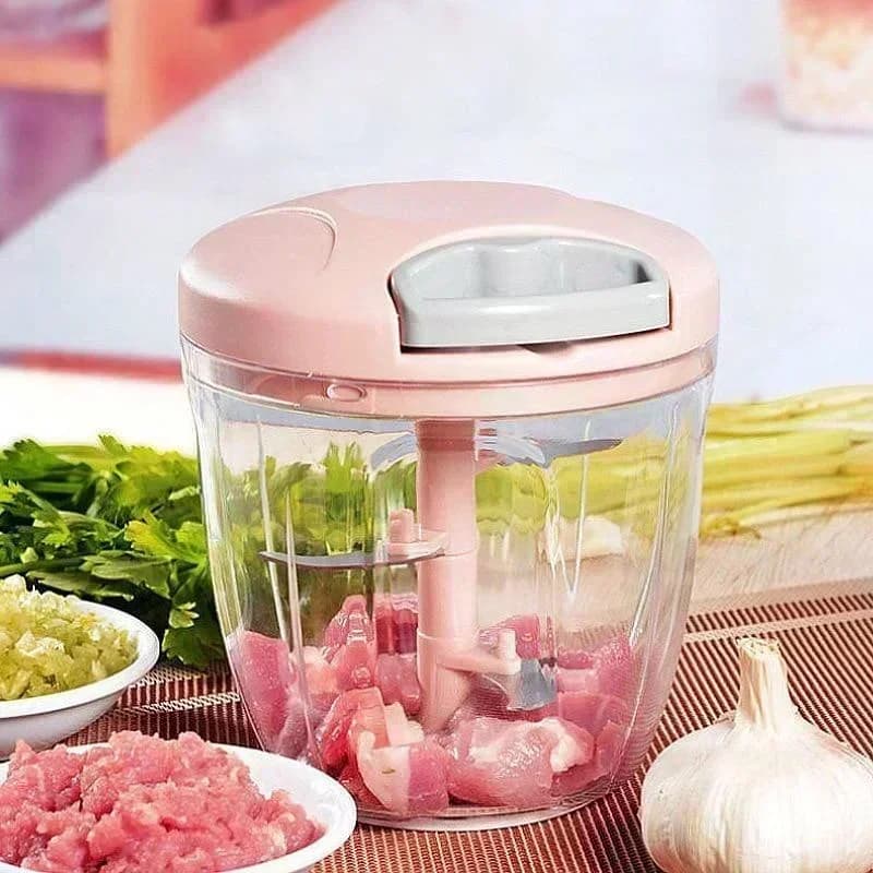 Kitchen Householde Manual Garlic Press Multi-function Grinding Chopper Food Vegetables Cutter Meat Kitchen Gadgets Masher Tool - 3