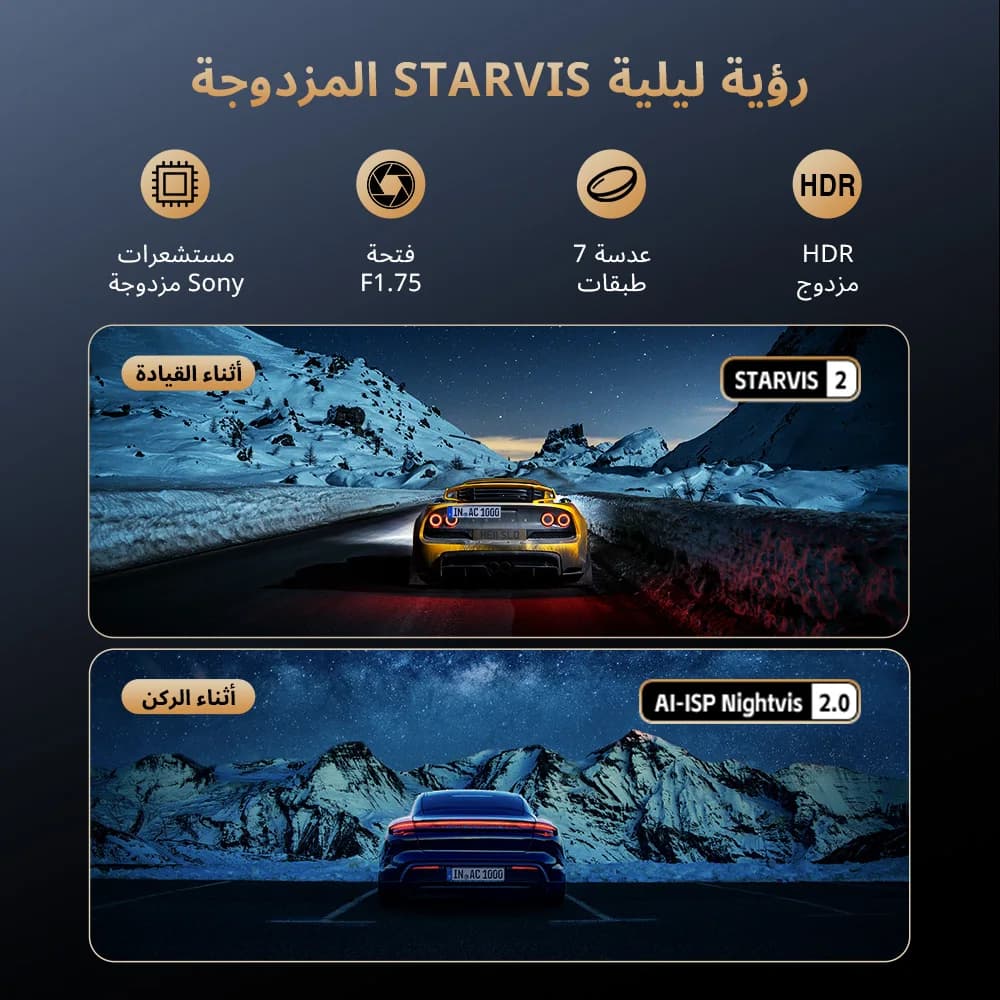 كاميرا لوحة القيادة DDPAI Z60 Pro بدقة 4K مع GPS، مستشعر سوني مزدوج، واي فاي، رؤية ليلية، مسجل فيديو للسيارة - 4
