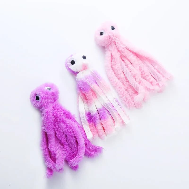 Cat Toy Cute Octopus Plush Toy Bite Resistant Teeth Interactive Play Pet Supplies Cat Dog Toys Octopus - 4