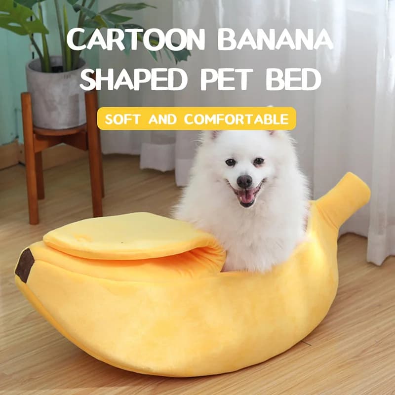 Banana Cat Bed House Funny Cute Cozy Cat Mat Beds Warm Durable Portable Pet Basket Kennel Dog Cushion Cat Supplies Multicolor - 3