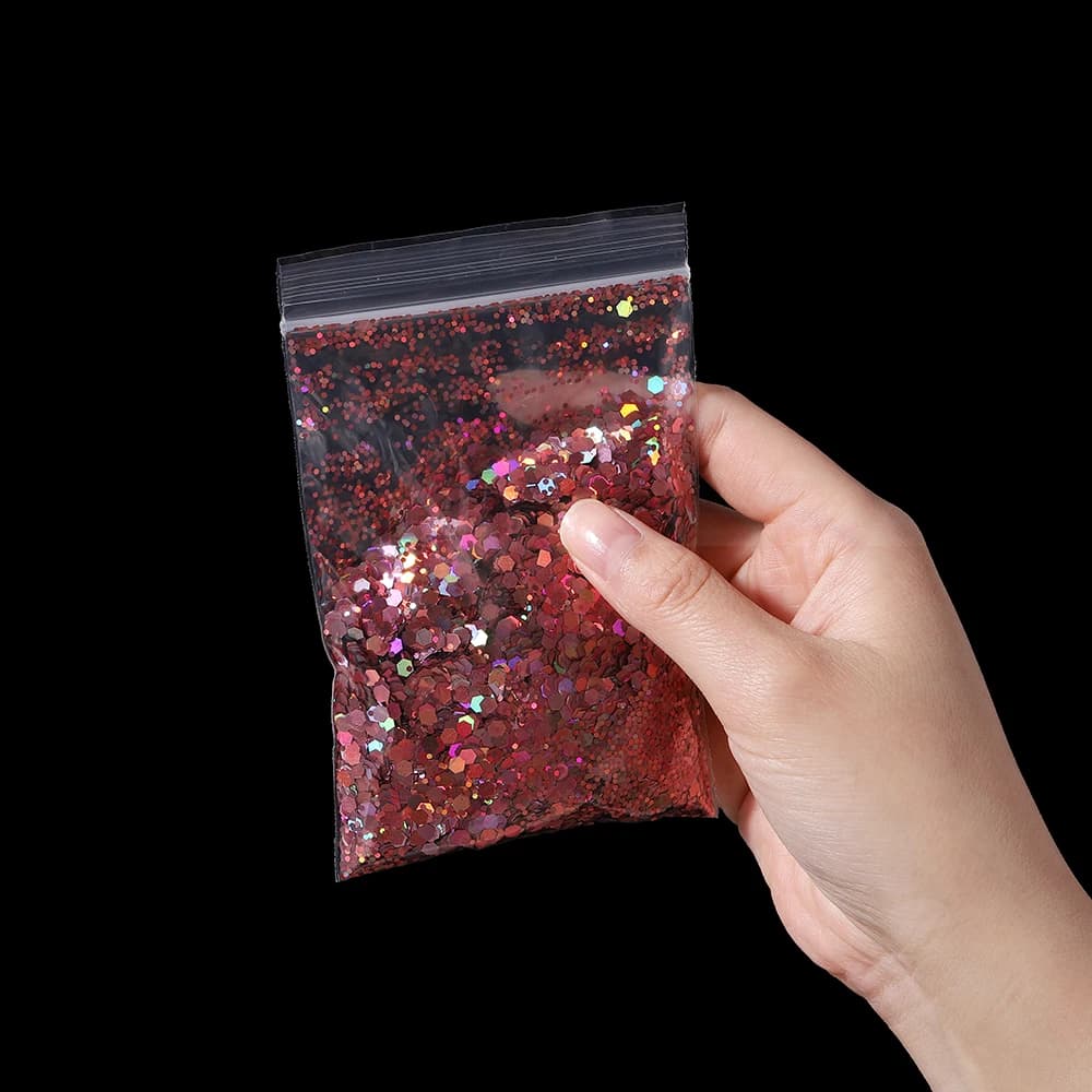 10g/Bag Holographic Hexagon Chunky Epoxy Resin Filler Laser Sparkly Sequins for DIY Epoxy Resin Nail Art Fillings Jewelry Making - 4
