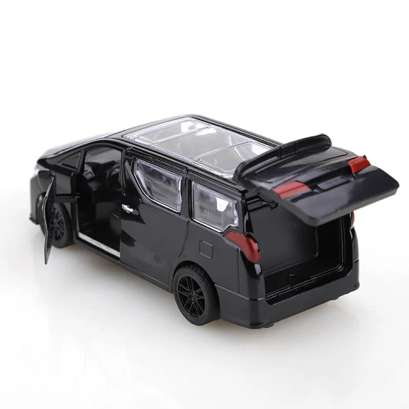 (Bagged) 1/ Toy car in the style of a nanny van, die-cast metal, boy's toy, pull-back mechanism, three doors that can be opened - 3