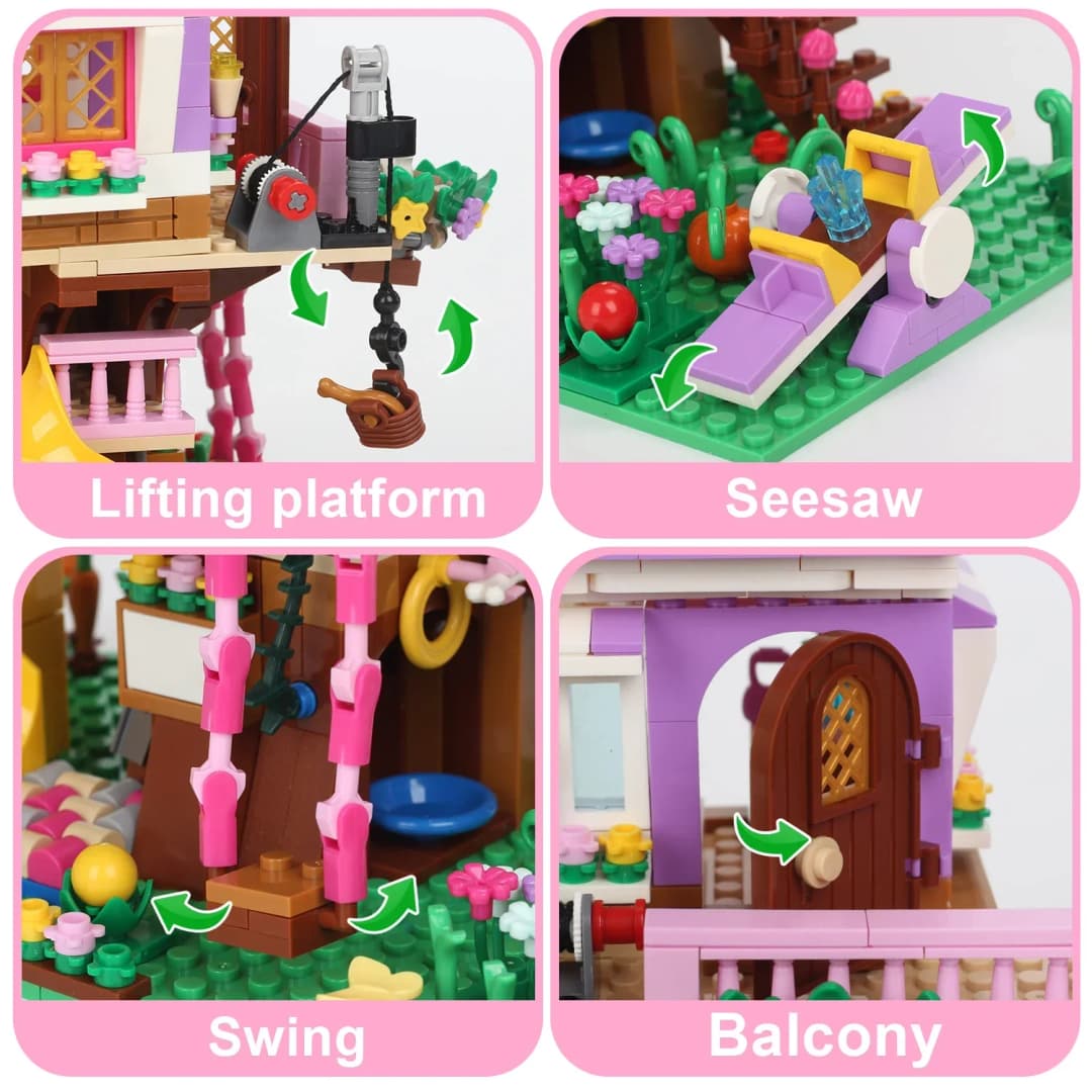 Friends City Tree House Summer Holiday Villa Castle Building Blocks Sets Garden Model DIY Toys Kids Girl Boy Child Birthday Gift - 6