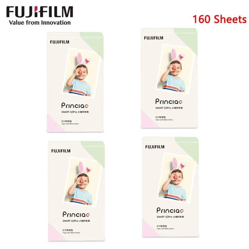 Fujifilm PrinCiao Xiaoqiao Printing 40-200 Sheets Paper Digital Photo Film Consumables Package For Fujifilm Princiao Smart II