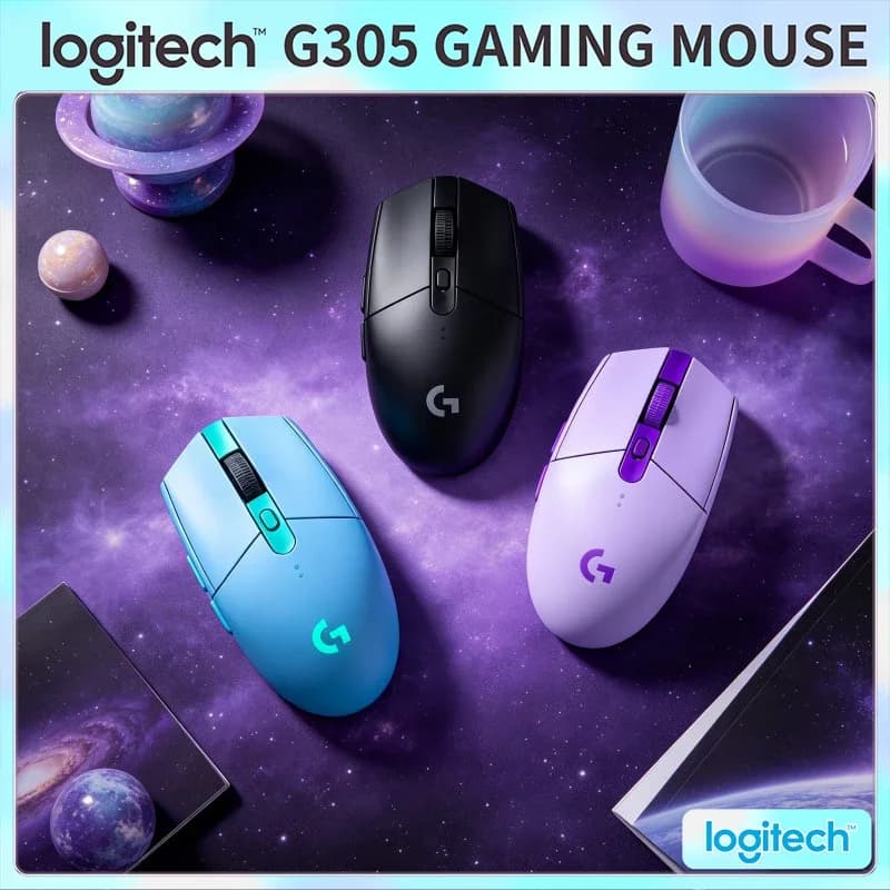 Logitech G305 Lightspeed Wireless Gaming Mouse 6 Programmable Buttons 12000DPI Battery Usb Stock RGB Wireless Mouse Original - 2