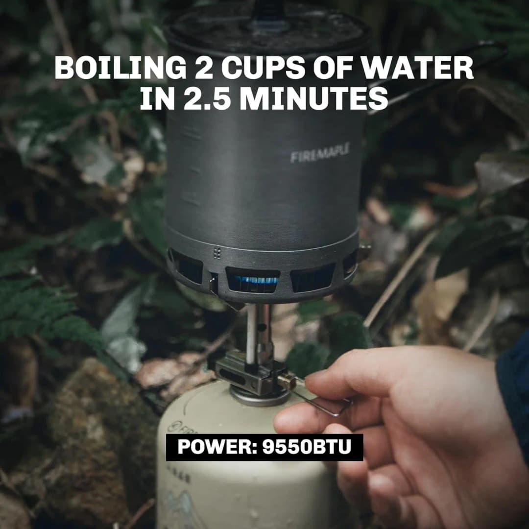 موقد تخييم GreenPeak محمول يعمل بالبروبان مع إشعال بيزو للمشي والرحلات والصيد - 5