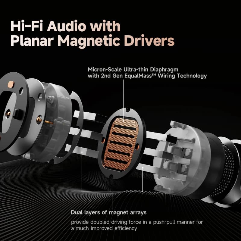 سماعات أذن إديفاير نيو بدز مسطحة لاسلكية بلوتوث مشغل مغناطيسي مسطح، إلغاء الضوضاء، هاي-ريز، LDAC LHDC aptX - 2