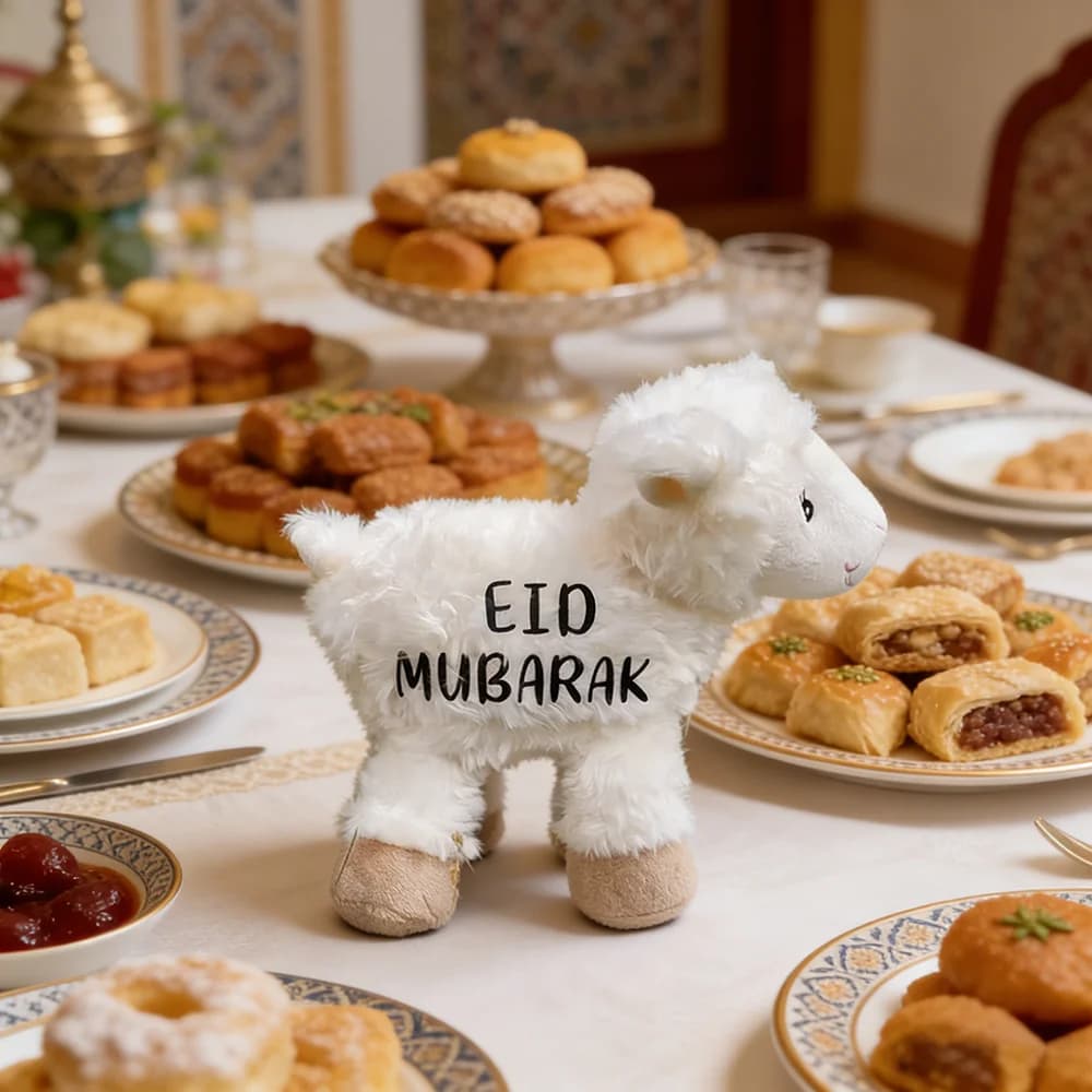 دمية خروف عيد الأضحى هدية عيد مبارك للأطفال إكسسوار إسلامي مسلم وليمة الأضحية ديكور منزلي هدية حج - 4