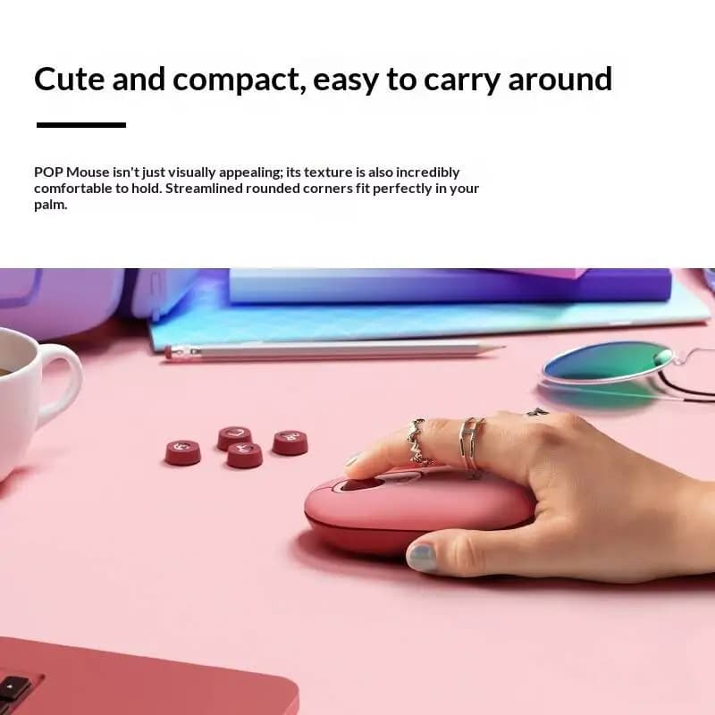 Logitech M350 POP Wireless Mouse 3 Buttons Optical Detector Slim Compact Quiet for Convertible Laptop PC and 2-in-1 Device - 4