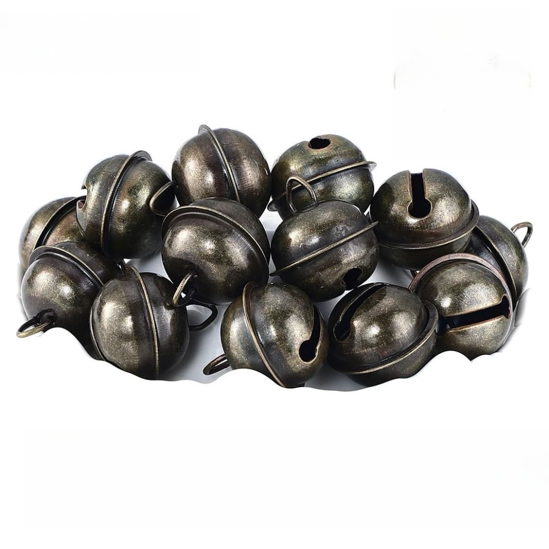 Vintage Bronze Iron Bell 22mm Loud Sound Pet Collar Bell for Dog Cat Livestock Handmade Craft Decoration with Hanging Loop