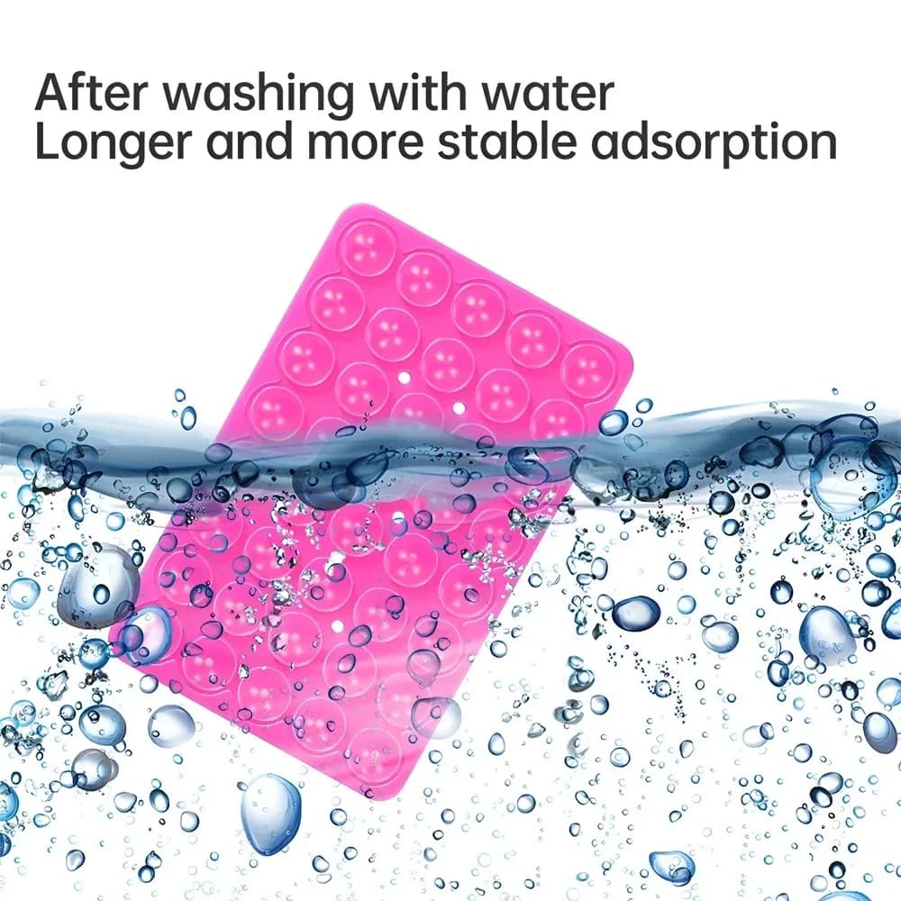 حافظة هاتف بكأس شفط سيليكون مزدوجة الوجهين حامل قابل للفصل وسادة مطاطية سيليكون للصور والفيديوهات وسادة ثابتة - 2