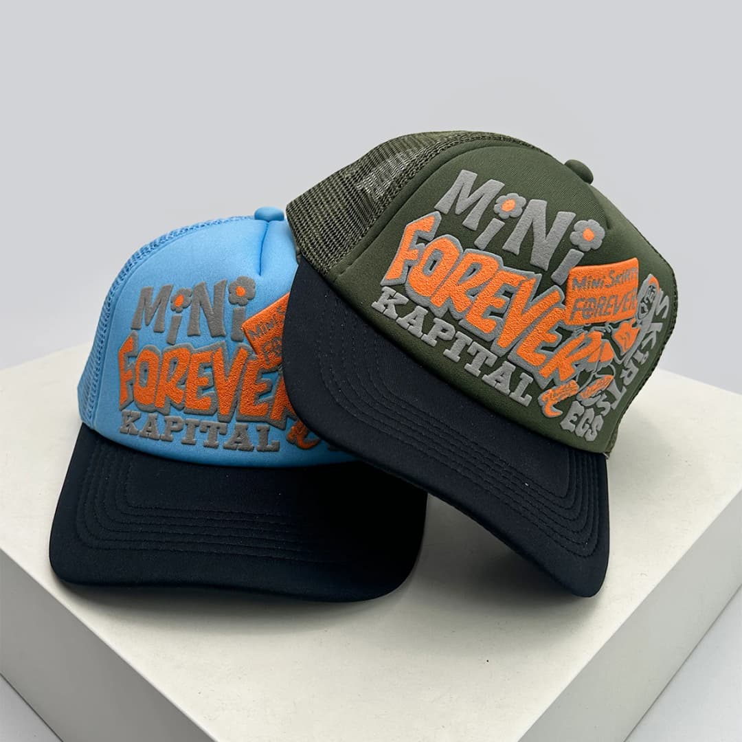New Unisex American Style Graffiti Printed Letters Baseball Hats Sunshade Color Block Breathable Hip-hop Trucker Caps Versatile - 4