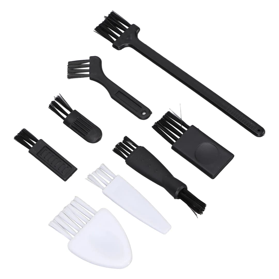 مجموعة فرش تنظيف ماكينة الحلاقة الكهربائية، 8 قطع لتنظيف الأجهزة المنزلية وإكسسوارات الكمبيوتر - 4