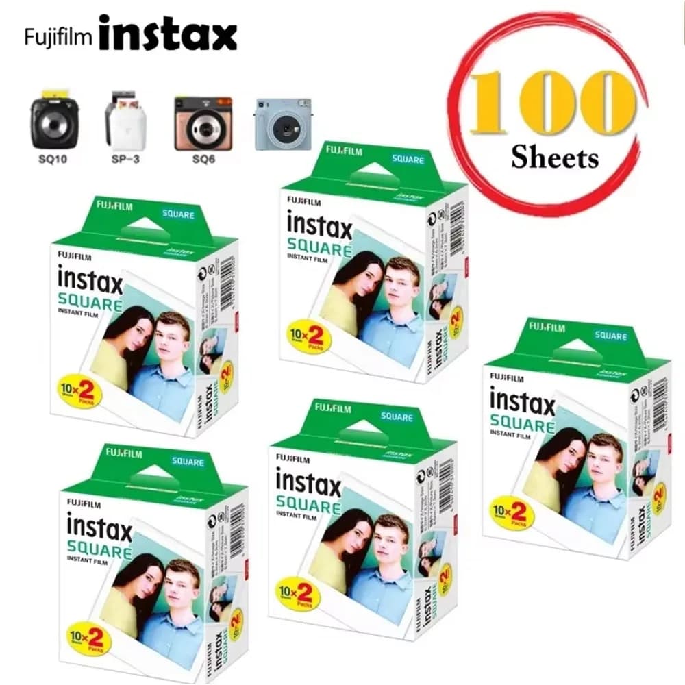 Fuji Instax Square Film White Edge Photo Paper Fujifilm (10/100 sheets) SQ10 SQ6 SQ20 Instant Film Camera Share SP-3 Printer - 2